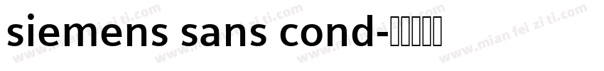 siemens sans cond字体转换